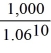  P<sub>10 </sub>= 40   +   = $852.80 P<sub>9</sub> = 40   +   = $863.97 Calculator entries for this year's price are N = 10, I/Y = 6, PMT = 40, FV = 1,000, CPT PV → 852.80 Calculator entries for next year's price are N = 9, I/Y = 6, PMT = 40, FV = 1,000, CPT PV → 863.97 Taxes owed are ($863.97 − $852.80 + $40)(.15) = $7.68 