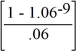  P<sub>10 </sub>= 40   +   = $852.80 P<sub>9</sub> = 40   +   = $863.97 Calculator entries for this year's price are N = 10, I/Y = 6, PMT = 40, FV = 1,000, CPT PV → 852.80 Calculator entries for next year's price are N = 9, I/Y = 6, PMT = 40, FV = 1,000, CPT PV → 863.97 Taxes owed are ($863.97 − $852.80 + $40)(.15) = $7.68 