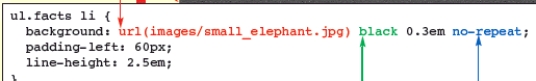   -The no-repeat value shown in the accompanying figure sets the background image to tile to the right and down to fill the element's contents.