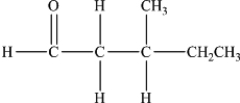What is the name of the following compound?   A) Pentanal B) 2-Methylbutanoic acid C) 2-Ethylbutanal D) 2-Ethylbutanoic acid E) 3-Methylpentanal