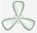 Which figure best illustrates the hybrid orbitals on phosphorous in PH<sub>3</sub>? A)    B)    C)    D)    E)   