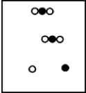 Suppose white atoms (W) and black atoms (B) react according to the following balanced chemical equation. 2W + B → BW<sub>2</sub> If the initial reaction mixture is prepared as follows,what will the final reaction mixture be once the reaction is complete?   A)    B)    C)    D)    E)   