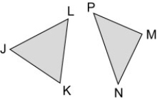 If 6LJK ÷ 6PNM which of the following conclusion is NOT true?   A) LJ = PN B) zL = zP C) zK = zN D) KL = PM