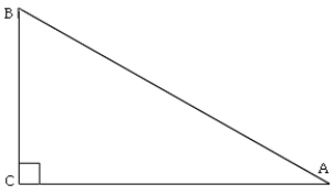 Determine BC if AC = 4.2 ft and AB = 9.1 ft. Round to the nearest tenth.   A) 8.1 ft B) 4.7 ft C) 59.3 ft D) 65.2 ft