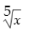 Write with fractional exponents:  <div style=padding-top: 35px> 