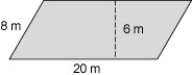 Find the perimeter of the given parallelogram:   A) 52 m B) 56 m C) 48 m D) 160 m