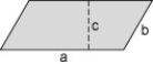 Which letter represents the height of the parallelogram?   A) a B) b C) c D) none of the above