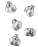 Consider a solution in which the solute exists only as the molecules shown below.   Which of the following describes this solute? A) nonelectrolyte B) strong electrolyte C) weak electrolyte D) ionic