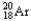 The chemical symbol of argon is Ar.An isotope of this element has an atomic number of 18 and a mass number of 38.What are the nuclear symbol,the number of protons,and the number of neutrons of this isotope of argon? Nuclear symbol Number of protons Number of neutrons A)    18 38 B)    20 18 C)    38 18 D)    18 38 E)    18 20