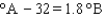 Consider the three thermometers shown in the image. Which of the following equations correctly represents the equation relating reading on the A thermomter to the B thermometer? A) B) C) D) E)
