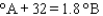 Consider the three thermometers shown in the image. Which of the following equations correctly represents the equation relating reading on the A thermomter to the B thermometer? A) B) C) D) E)