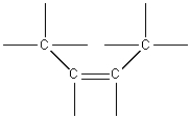 What is the name of the compound whose skeleton structure (hydrogens at end of bonds) is shown below?   A) trans-2-butene B) cis-2-butene C) 1-butene D) trans-3-butene E) cis-3-butene