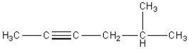 What is the IUPAC name of the following molecule?   A) 5-methyl-2-hexene B) 2-methyl-4-hexene C) 5-methyl-2-hexyne D) 2-methyl-4-hexyne E) 2-methyl-4,5-hexyne