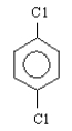 What is the name of the following molecule?   A) 1,4-dichlorohexatriene B) 1,4-dichlorocyclohexane C) 1,4-dichlorocyclohexene D) p-dichlorobenzene E) m-dichlorobenzene