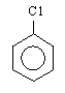 What is the name of the following molecule:   A) 1-chlorohexatriene B) 1-chlorocyclohexane C) chlorocyclohexane D) chlorocyclohexene E) chlorobenzene