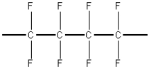 Consider the segment of a polymer shown below.   Which of the following correctly describes the reaction producing this polymer? A) The reaction involves condensation. B) The product is a copolymer. C) The monomer is an halogenated alkene. D) The reaction occurs by a step-growth mechanism. E) All of these correctly characterize the reaction.