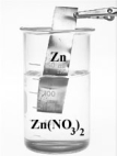 Examine the two beakers shown below.     If the metals were connected by a wire containing a meter and the two solutions by a salt bridge,the meter shows are reading of 0.95 V.Which of the following is correct? A) A spontaneous reaction occurs. B) A voltaic cell has been constructed. C) Electrons flow from the anode to the cathode. D) Reduction occurs at the cathode. E) All of the above are correct in this situation.