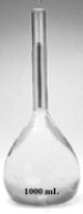 Consider the volumetric flask shown below.The volume of the flask is 1.000 L.   Nitric acid is commercially available at a concentration of 15.9 M.What volume of this solution must be diluted to in this flask to prepare a 4.00 M solution? A) 400 mL B) 39.8 mL C) 398 mL D) 25.2 mL E) 252 mL