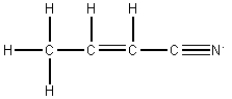 <strong>How many single,double,and triple bonds are in the following molecule?   # single bonds # double bonds # triple bonds</strong> A)5 1 1 B)7 1 1 C)8 1 1 D)9 1 1 E)10 1 0 <div style=padding-top: 35px> 