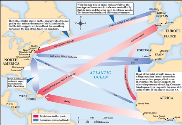 For this question,refer to the following map, The Growing Power of the American Merchant,1750.    The process of transactions depicted on the map above most directly led to controversies over A)  regional distinctiveness among the British colonies. B)  colonial resistance to perceived corruption in the imperial system. C)  accommodation with some aspects of American Indian culture. D)  Protestant evangelism and religious toleration.
