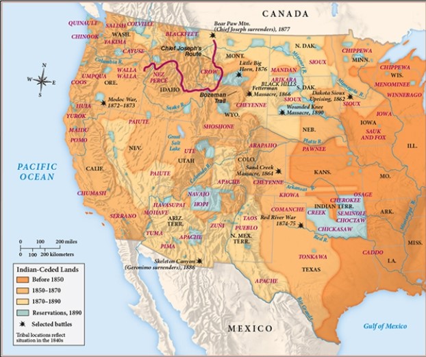 For this question,refer to the following map, Indian Country in the West,to 1890.    The map above is best understood in the context of A)  the U.S.government hoping to end American Indian tribal identities through assimilation. B)  the mass movement of people into the nation's cities. C)  the effort of conservationists to protect unspoiled wilderness through various preservationist measures. D)  political debates over economic and social policies.