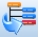 In IBM SPSS, what does clicking on this icon do?   A) Demote the currently active part of the tree structure in the viewer window to a lower branch of the tree. B) Promote the currently active part of the tree structure in the viewer window to a higher branch of the tree. C) Take you to the last output in the viewer window. D) Enable you to colour-code your SPSS output.