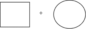 The following is a sample stimulus shown briefly to a split-brain patient who has the typical pattern of language dominance. If you ask her to name the object she sees, what will her answer probably be?   A)  Square  B)  Circle  C)  Square and circle  D)  Nothing 