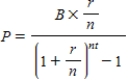 What does the variable n represent in the formula below? ​  