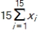 Sigma notation for determining median of 15 values is   .