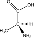 L-alanine has the molecular structure shown.Which of the choices given shows D-alanine?    A)     B)     C)     D)     E)    