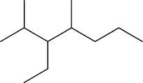 What is the systematic name of the molecule shown?   A) 4-methyl-5-isopropylheptane B) 3-propyl-4-methylheptane C) 2-methyl-3,4-diethylpentane D) 2,4-dimethyl-3-ethylheptane E) 3-ethyl-2,4-dimethylheptane