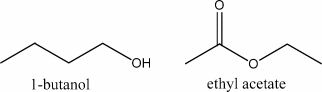 Alcohols used as gasoline additives or substitutes are often called biofuels.Similar organic compounds derived from vegetable oils and fats are called biodiesels,which are another class of organic chemicals called esters.Qualitatively compare the combustion energy content (kJ/g) of the four-carbon alcohol,butanol,with the energy content (kJ/g) of the four-carbon ester,ethyl acetate.   A) Ethyl acetate has less energy/mass than butanol. B) Ethyl acetate has more energy/mass than butanol. C) The two compounds have roughly the same energy/mass. D) These are not two different compounds and so must have the same energy/mass. E) There is no basis for determining this without some form of enthalpy values.