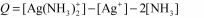  Write the expression for the reaction quotient for the reaction,Ag<sup>+</sup>(aq) + 2 NH<sub>3</sub>(aq)  \leftrightarrows  Ag(NH<sub>3</sub>) <sub>2</sub><sup>+</sup>(aq)  A)    B)    C)    D)    E)    