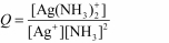  Write the expression for the reaction quotient for the reaction,Ag<sup>+</sup>(aq) + 2 NH<sub>3</sub>(aq)  \leftrightarrows  Ag(NH<sub>3</sub>) <sub>2</sub><sup>+</sup>(aq)  A)    B)    C)    D)    E)    