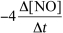  For the reaction CH<sub>4</sub>(g) + 4 NO(g)  \to  2 N<sub>2</sub>(g) + CO<sub>2</sub>(g) + 2 H<sub>2</sub>O(g) ,the rate of the reaction in terms of the change in nitrogen monoxide concentration would be written as __________ A)    B)    C)    D)    E)    