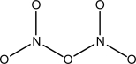 How many nonbonding electrons are on the central oxygen atom in the Lewis structure for dinitrogen pentoxide (N<sub>2</sub>O<sub>5</sub>) ? An incomplete bonding framework is provided.   A) 0 B) 1 C) 2 D) 3 E) 4