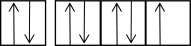 The following orbital diagrams show the n = 2 electrons in row 2 atoms.Which one corresponds to an excited-state atom? A)     B)     C)     D)     E)    