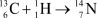  Suppose the reaction   produces 1.21  \times  10<sup>-12</sup> J of energy (1.21  \times  10<sup>-12</sup> kg <sup>.</sup>m<sup>2</sup>/s<sup>2</sup>).Calculate the change in mass that occurs during the reaction in amu.E = mc<sup>2</sup>,where c = 2.998  \times  10<sup>8</sup> m/s; 1 kg = 6.0221415  \times  10<sup>26 </sup>amu. 
