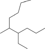 Determine the number of carbons in the longest chain for the following molecule.   A) 6 B) 7 C) 8 D) 9 E) 10
