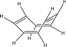  Is cyclooctatetraene considered aromatic? The most stable structure at room temperature is shown.   A) Yes, because there are alternating single and double carbon-carbon bonds. B) Yes, because the electrons in the   \pi  bonds are delocalized over the ring structure. C) Yes, there is an even number of electrons involved in   \pi  bonding. D) No, the electrons in the   \pi  bonds are not delocalized over the ring structure. E) No, the carbons are not sp2 hybridized. 