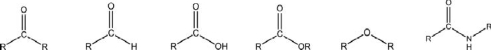 Label the following generic molecules according to functional group.  