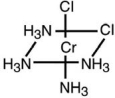 What is the correct name for the following compound?   A) trans-tetramminedichlorochromium(II)  B) cis-tetramminedichlorochromium(II)  C) cis-triamminedichlorochromium(II)  D) cis-tetramminechlorochromium(II)  E) cis-tetramminedichlorochromium(III) 
