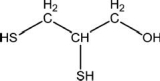 Ingestion of mercury, which is poisonous, often is treated using chelation therapy.One agent used in this therapy is dimercaprol, which is shown below.Explain why this compound has a high affinity for mercury atoms or ions and is able to sequester them in a complex.  