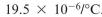 A brass wire (d ⫽ 2.0 mm, E ⫽ 110 GPa) is pretensioned to T ⫽ 85 N. The coefficient of thermal expansion for the wire is . The temperature change at which the wire goes slack is Approximately: