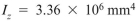 A beam with an overhang is loaded by a uniform load of 3 kN/m over its entire length. Moment of inertia and Distances to top and bottom of the beam cross section are 20 mm and 66)4 mm, respectively. It is known that reactions at A and B are 4.5 kN And 13.5 kN, respectively. The maximum bending stress in the beam is Approximately: