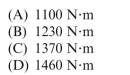 A steel pipe has a plastic liner with inner diameter . The modulus of elasticity of the steel is 75 Times that of the modulus of the plastic. Allowable stresses in steel and Plastic are 40 MPa and 550 kPa, respectively. The allowable bending Moment for the composite pipe is approximately: