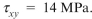 A rectangular plate in plane stress is subjected to normal stresses , and shear stress . The ratio of the magnitudes of the principal stresses is approximately: