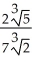 Rationalize the denominator and simplify:  