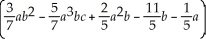 Add the algebraic expressions:    +  