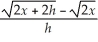 Rationalize the numerator of    and simplify: